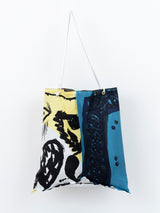 <リバーシブルプリントトートバッグL>テント ドローペイズリー