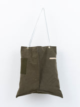 <リバーシブルプリントトートバッグL>テント ドローペイズリー