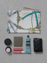 <フラットポーチL>サンペイズリーバンダナ