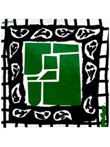 <扇子>ブロックペイズリー