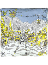 SILK SCARF 88 / WINTERY LANDSCAPE