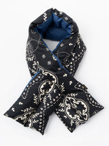 <ダウンマフラー>ペイズリーバンダナ