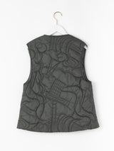 <キルティングクルーネックベスト>アブストラクト