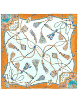SILK SCARF 88 / VINTAGE TASSEL
