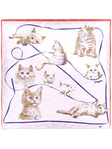 <シルクスカーフ65>キャットリボン