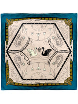 SILK SCARF 65 / WINTER SWAN