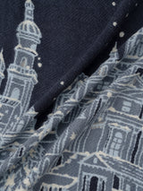 <ウールシルクストールヘリンボーン織120>サイレントナイト