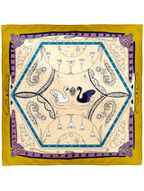 SILK SCARF 65 / WINTER SWAN