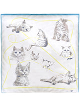 <シルクスカーフ65>キャットリボン