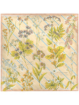 <シルクスカーフ65>ボタニカルストライプ