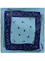 <シルクスカーフ65>コラージュフレームバンダナ