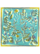 SILK SCARF 88 / COLLAGE ANTIQUE FLOWER