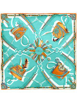 <シルクスカーフ65>コラージュケピ