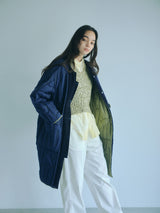 QUILTED LONG COAT / REVERSIBLE MANIPURI