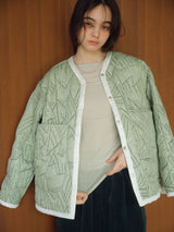 <キルティングミリタリージャケット>リバーシブル タパ