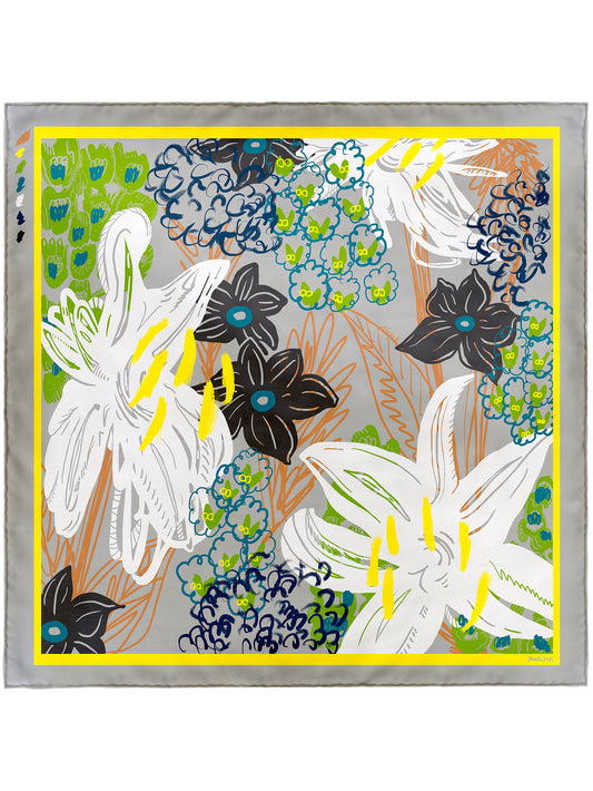 SILK SCARF 88 / BOTANIC GARDEN
