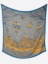 <ウールシルクストールヘリンボーン織120>サイレントナイト