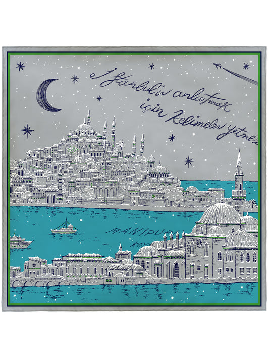 SILK SCARF 65 / GOLDEN NIGHT