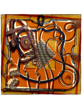 <シルクスカーフ65>コラージュジョッキー