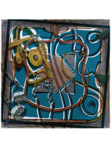 <シルクスカーフ65>コラージュジョッキー