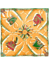 <シルクスカーフ65>コラージュケピ