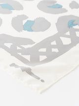 <シルクスカーフ65>ビッグレオパード