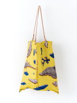 REVERSIBLE PRINT TOTE BAG L / SHELL