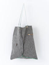 REVERSIBLE PRINT TOTE BAG L / FISH