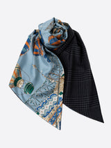 WOOL SILK W MUFFLER / BALLOON SKY