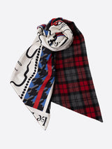 WOOL SILK W MUFFLER / POETIC