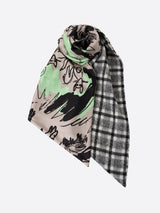 WOOL SILK W MUFFLER / ANIMAL