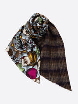 FEATHER SILK W MUFFLER / COLLAGE HARVEST FESTIVAL