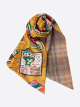 FEATHER SILK W MUFFLER / TIMBLE