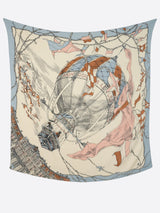 <ウールシルクストールヘリンボーン織120>モンゴルフィエバルーン