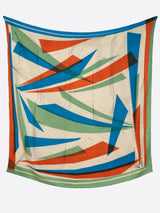 <Wool Silk Stole Herringbone Weave 120> Ray Light