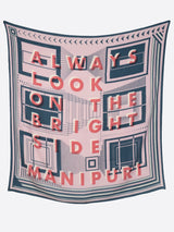 <Wool Silk Stole Herringbone Weave 120> Poster