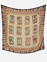 <Wool Silk Stole Herringbone Weave 120> Tarot