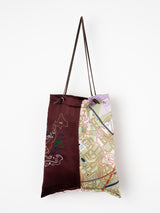 EMBROIDERED PRINT TOTE BAG L / COLLAGE SOMEWHERE