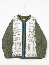 <Military Jacket UNISEX> Reversible Cross Stitch Bandana