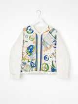 <クルーネックジャケット>リバーシブル ホットワイン