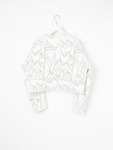 <キルティングショートジャケット>リバーシブル タパ