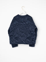 <Quilted crew neck jacket> Reversible Tapa