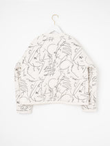 <Quilted crew neck jacket> Reversible Mountain