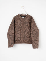 <Quilted crew neck jacket> Reversible Mountain