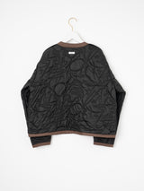 <Quilted crew neck jacket> Reversible Mountain