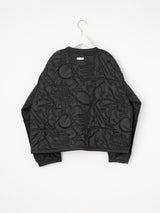 <Quilted crew neck jacket> Reversible Mountain