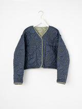 <Quilted Short Jacket> Reversible Mountain