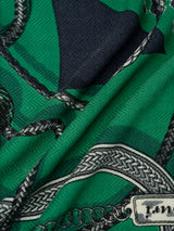 <Wool Silk Stole Herringbone Weave 120> Jockey