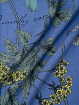 <Wool Silk Stole Herringbone Weave 120> Botanical Stripe