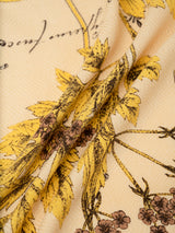 <Wool Silk Stole Herringbone Weave 120> Botanical Stripe